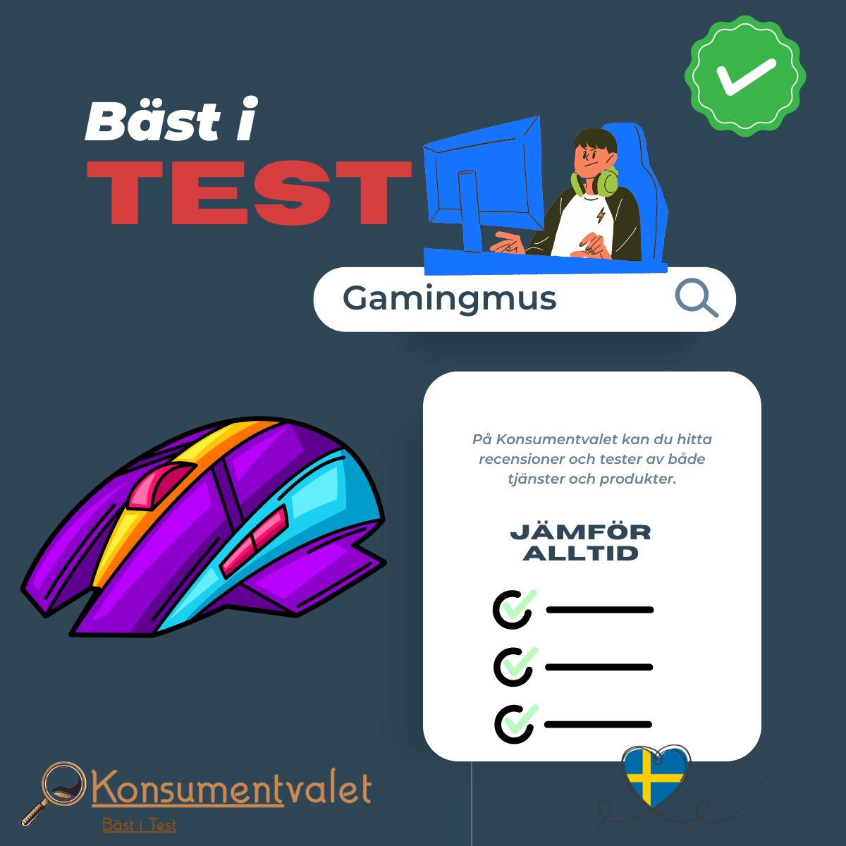 Gamingmus bäst i test 2026