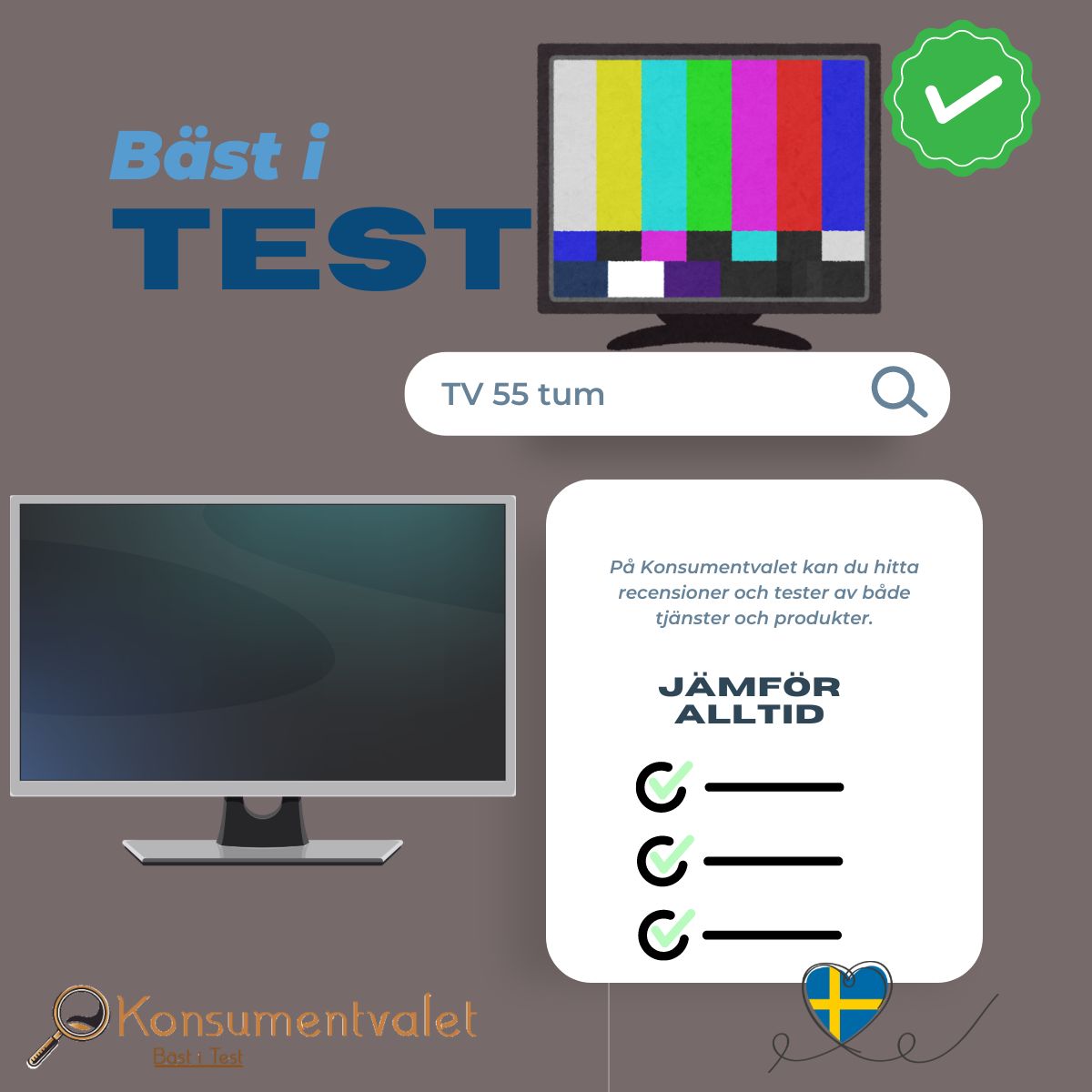 TV 55 tum bäst i test 2026
