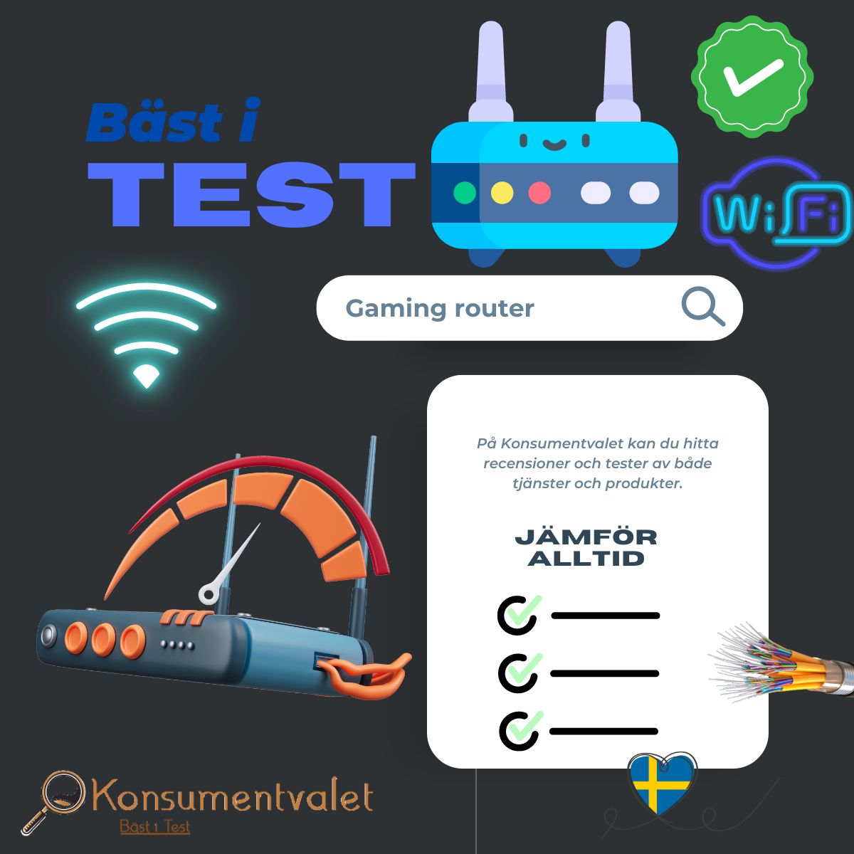 Gaming router bäst i test 2026