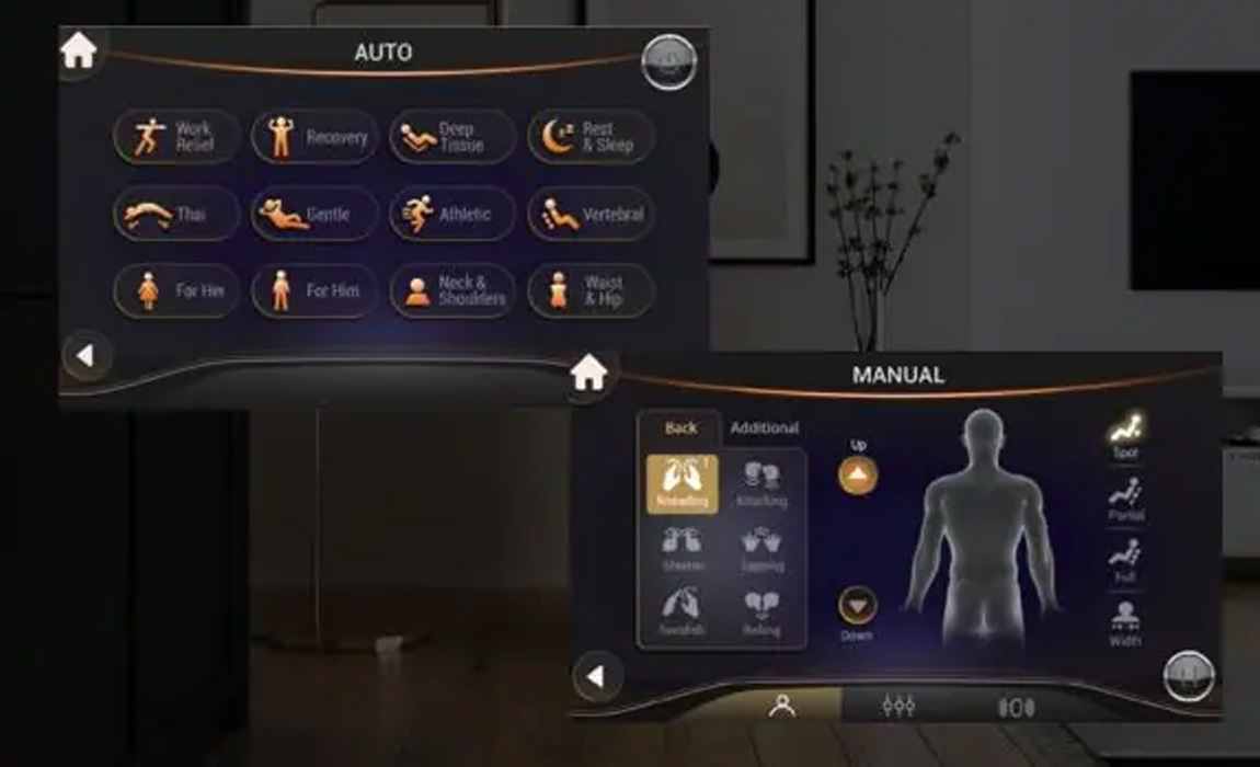 Inställningar Massagestol OGAWA Sonic-X 2D