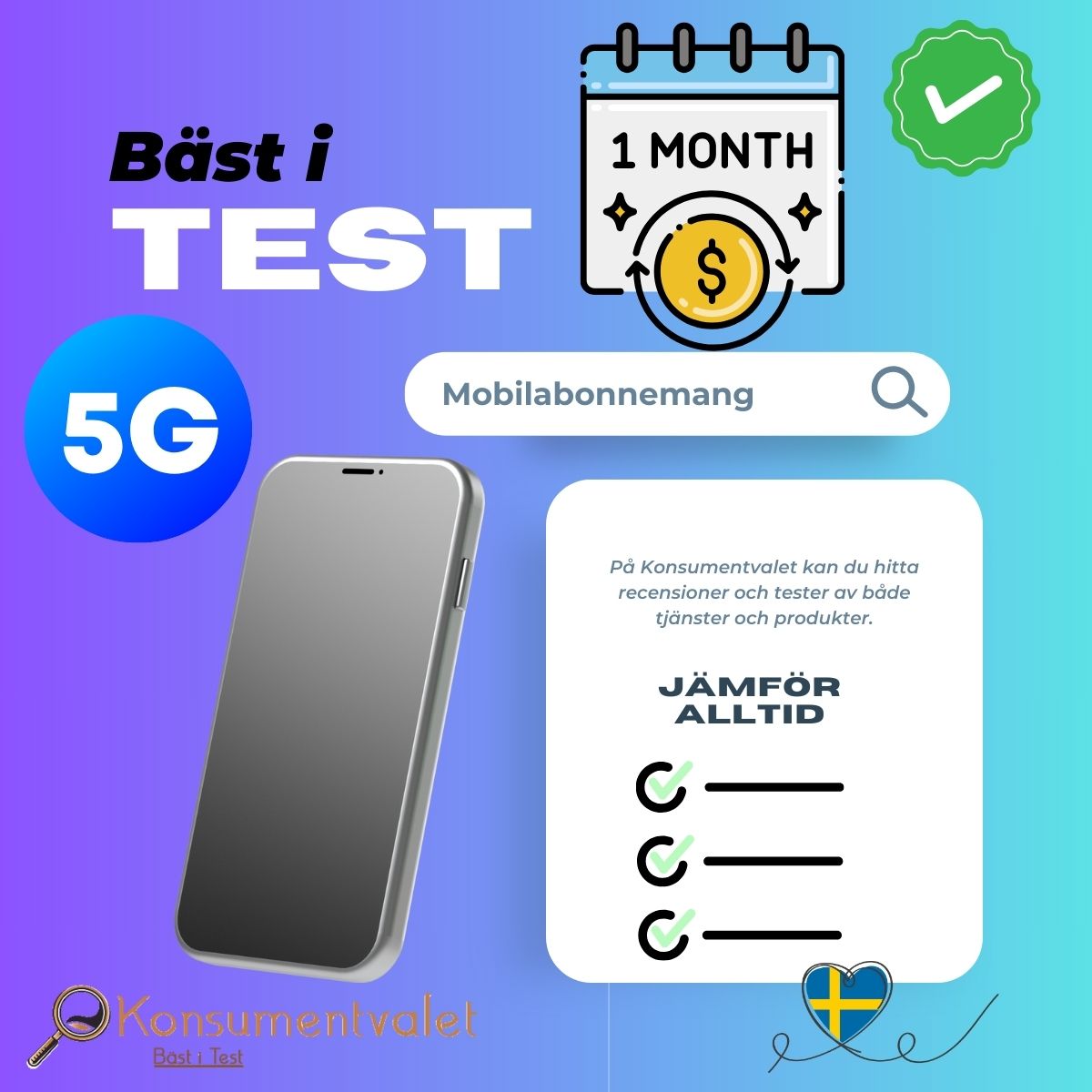 Mobilabonnemang bäst i test 2026