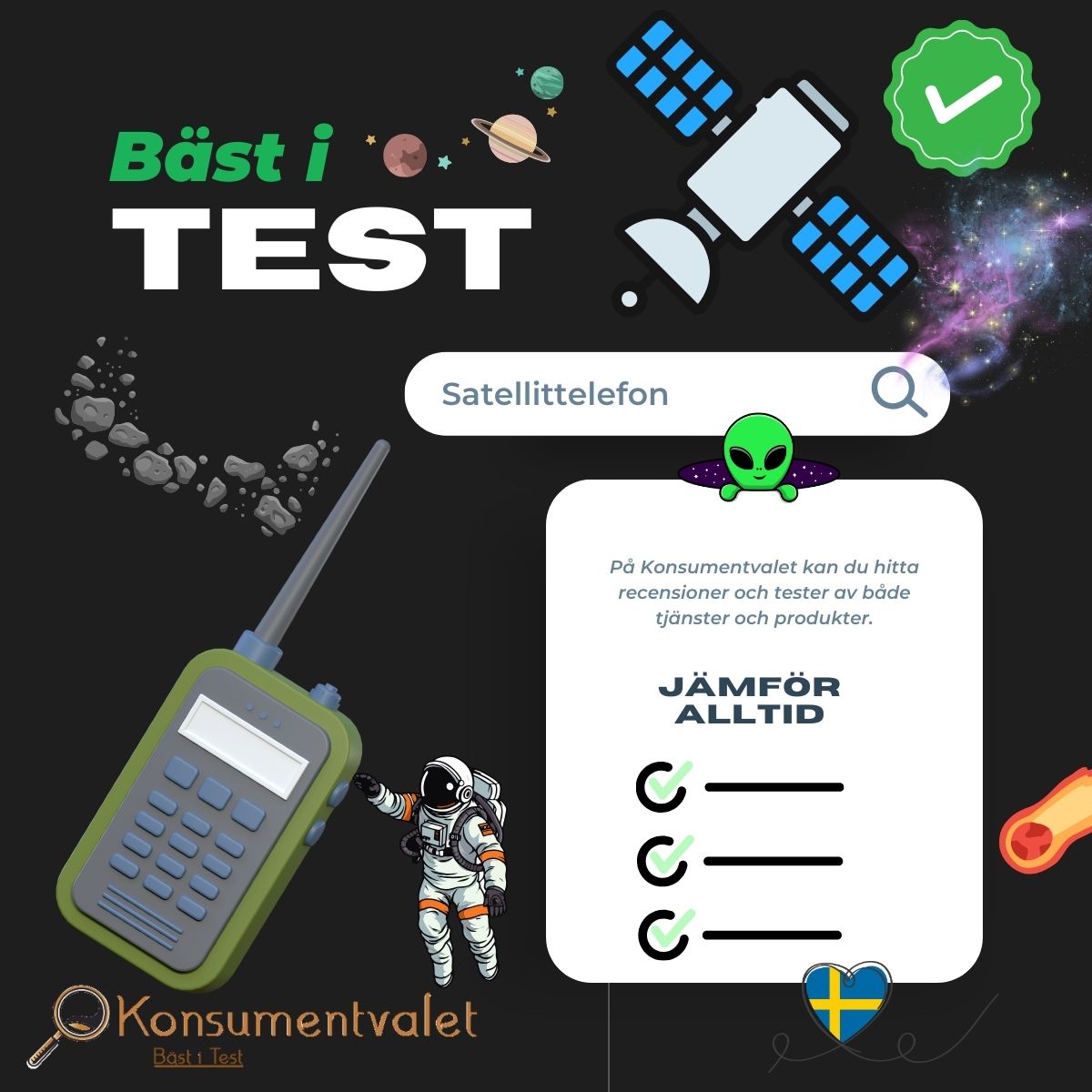 Satellittelefon bäst i test 2026
