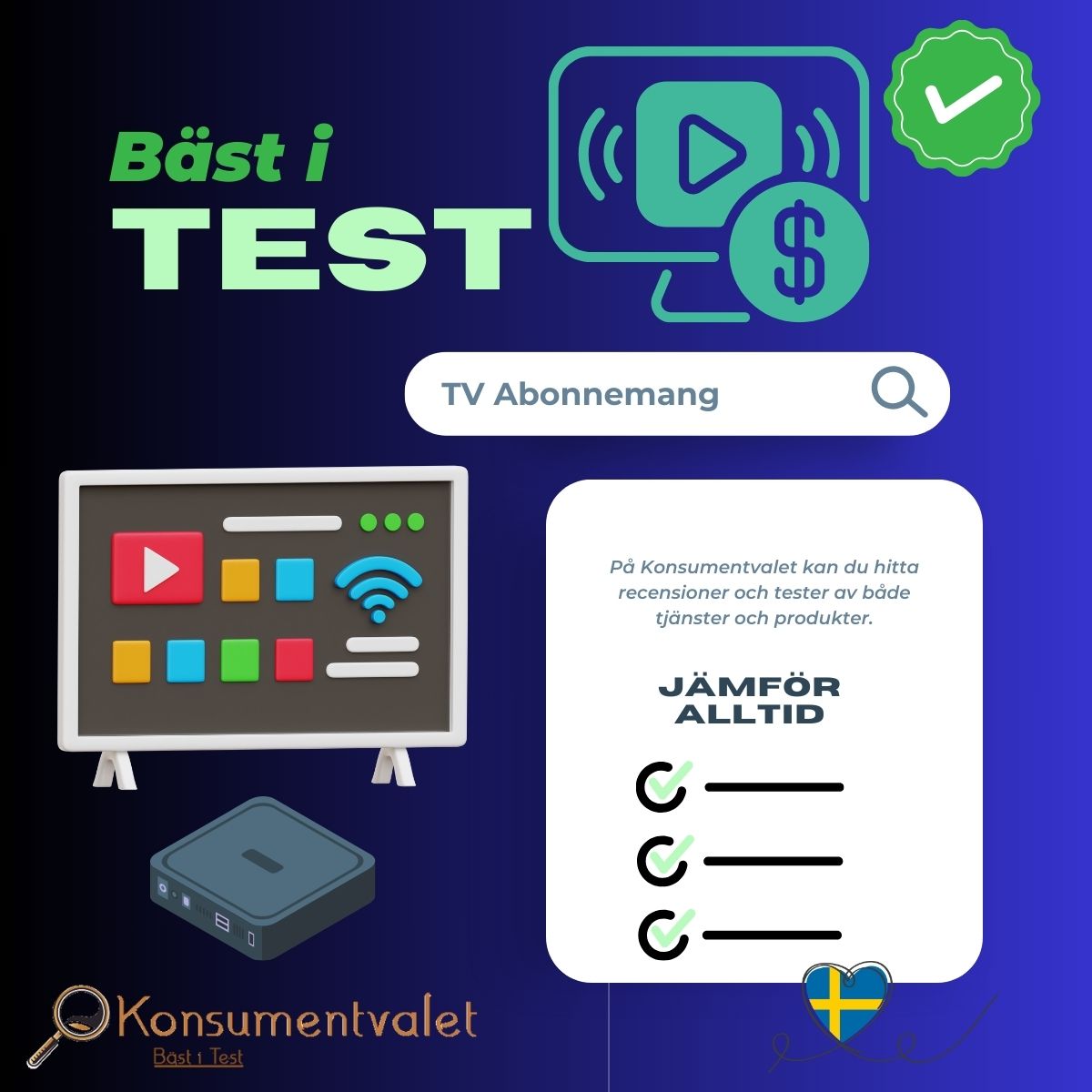 TV Abonnemang bäst i test 2026