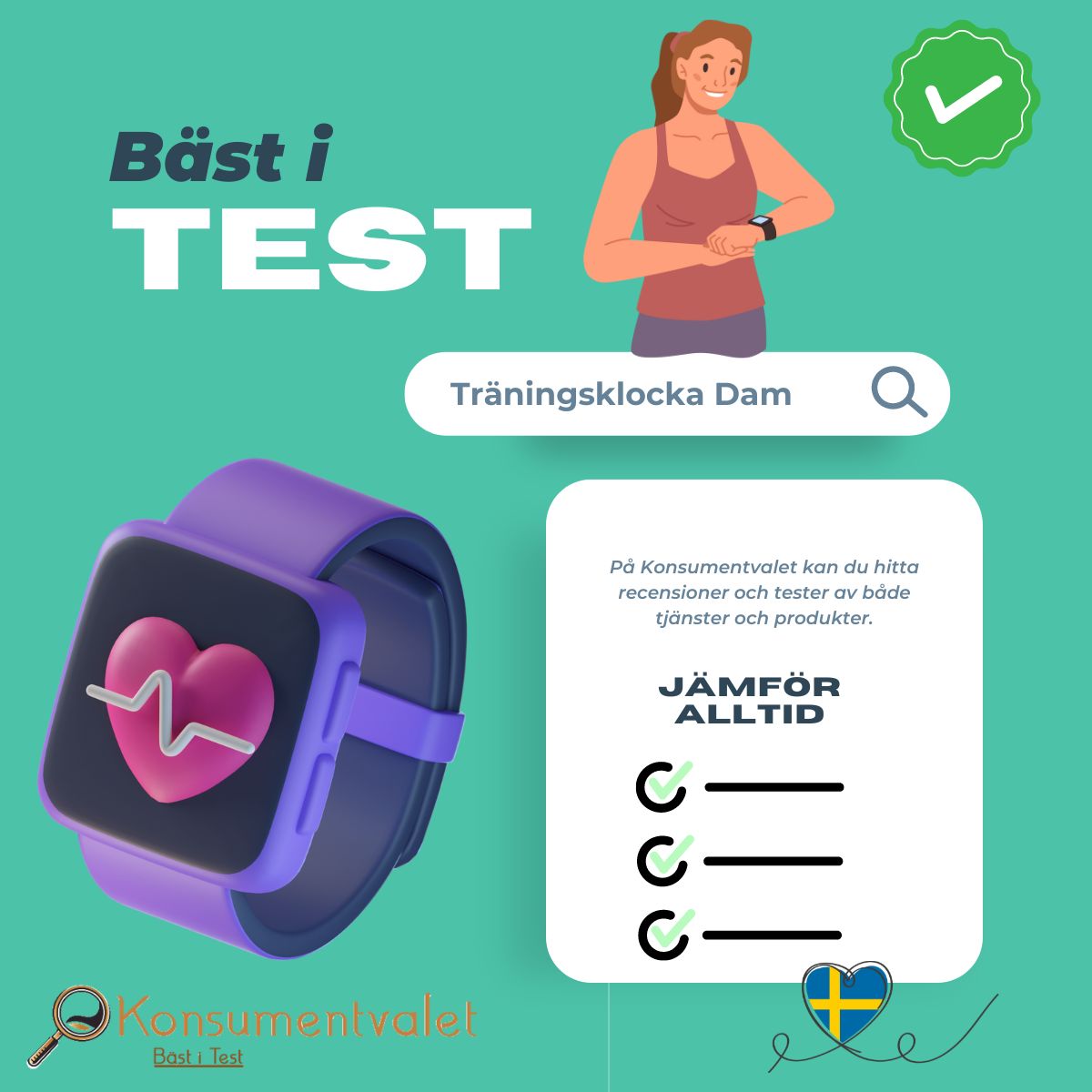 Träningsklocka dam bäst i test 2026