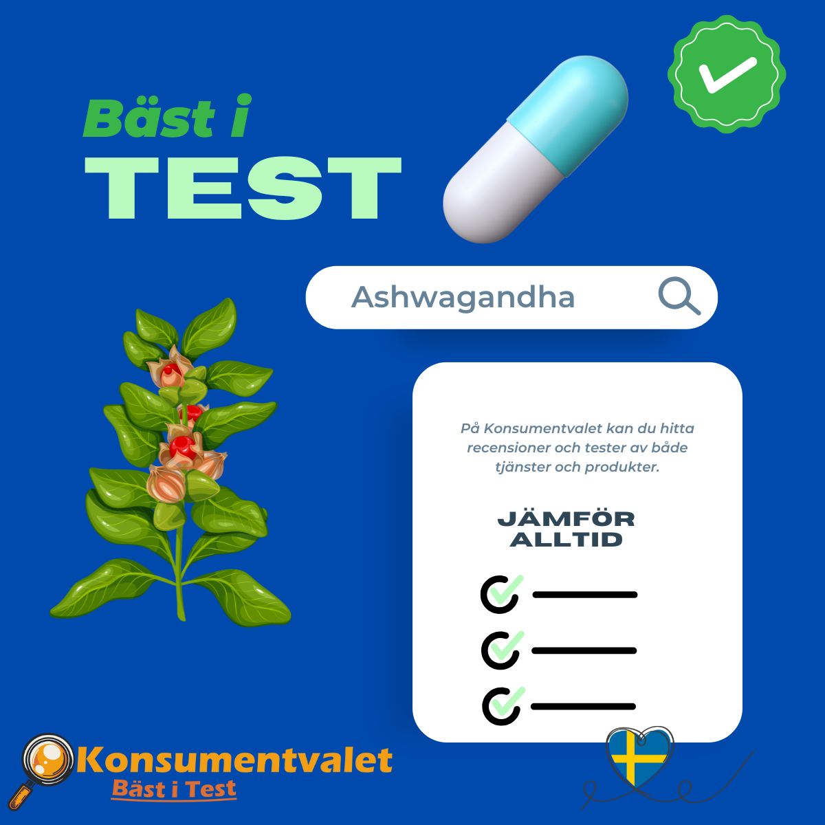 Ashwagandha bäst i test 2026