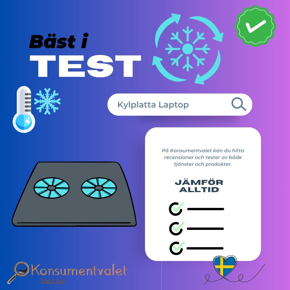 Kylplatta laptop bäst i test 2026