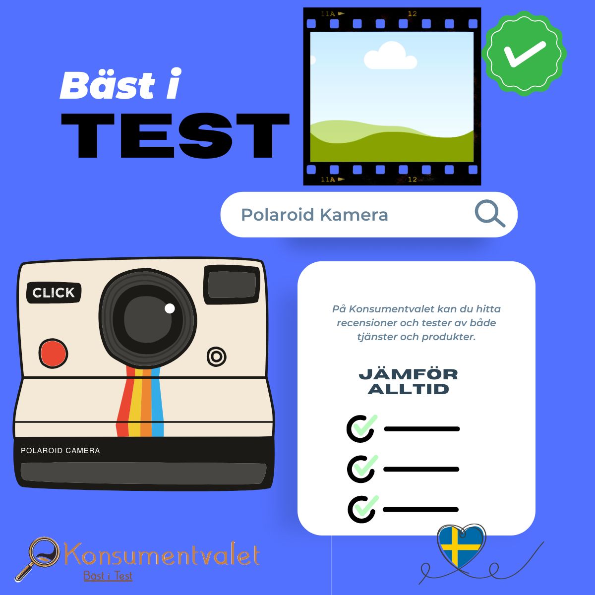 Polaroid kamera bäst i test 2026