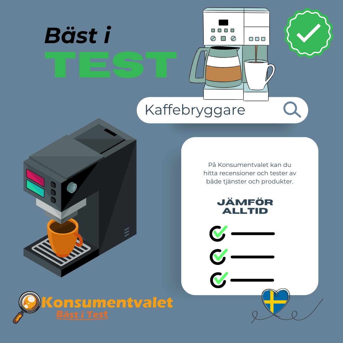 Kaffebryggare bäst i test 2026