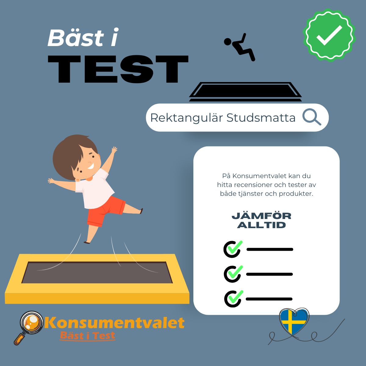 Rektangulär studsmatta bäst i test 2026