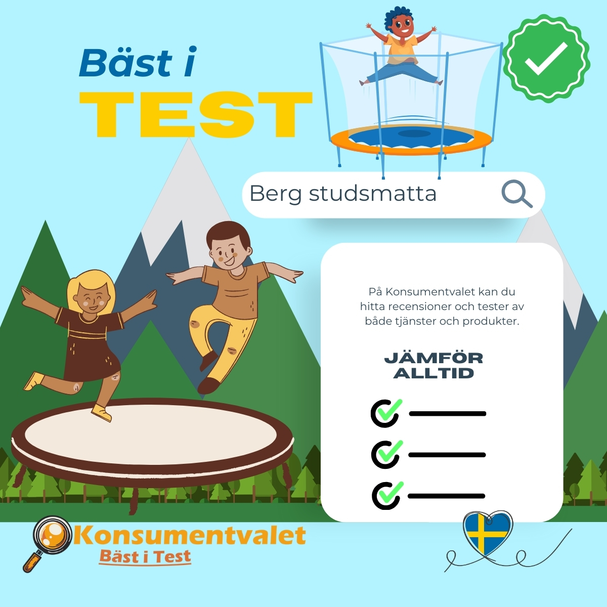 Berg studsmatta bäst i test 2026