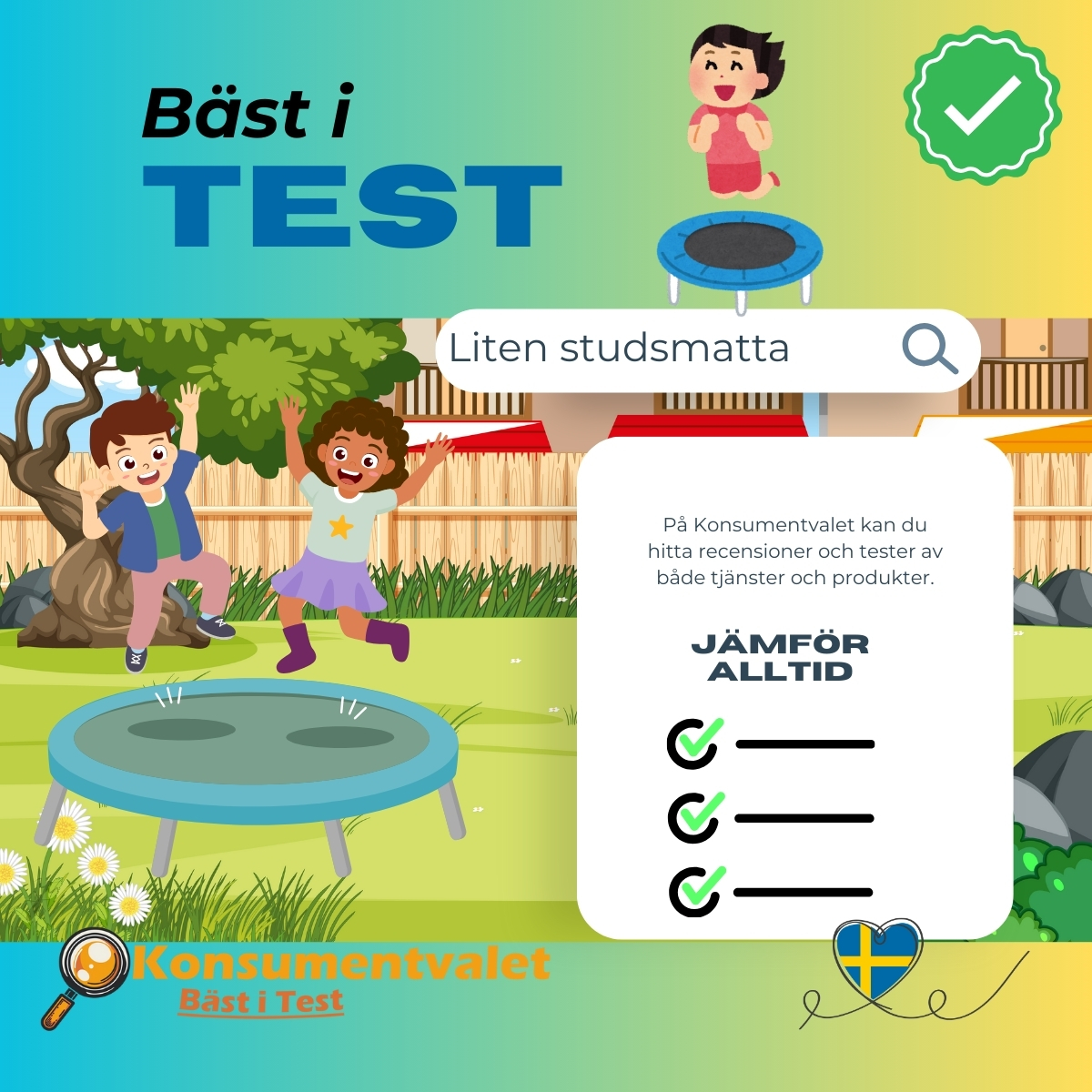 Liten studsmatta bäst i test 2026
