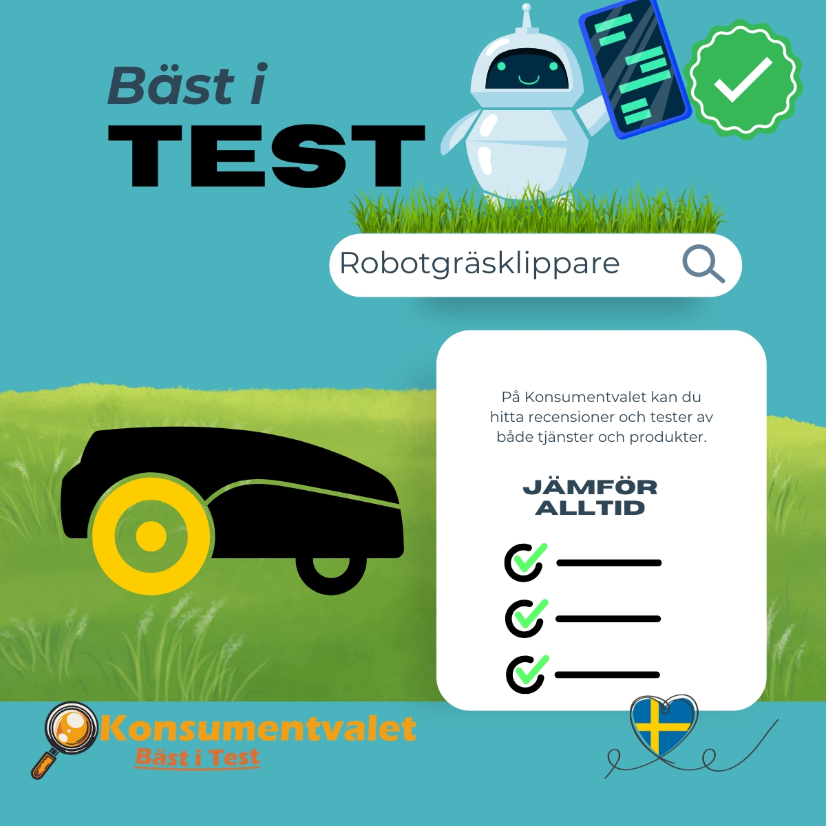 Robotgräsklippare bäst i test 2026