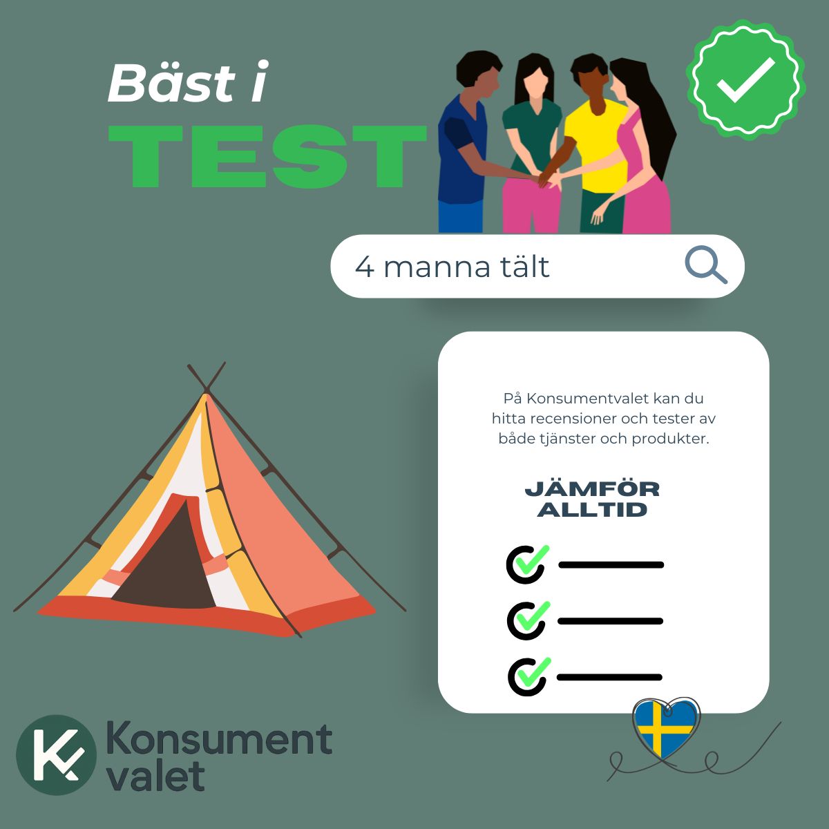 4 manna tält bäst i test 2026