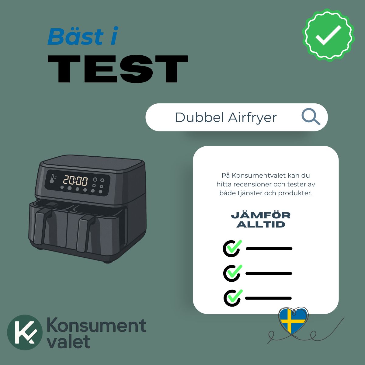 Dubbel Airfryer Bäst i Test 2026
