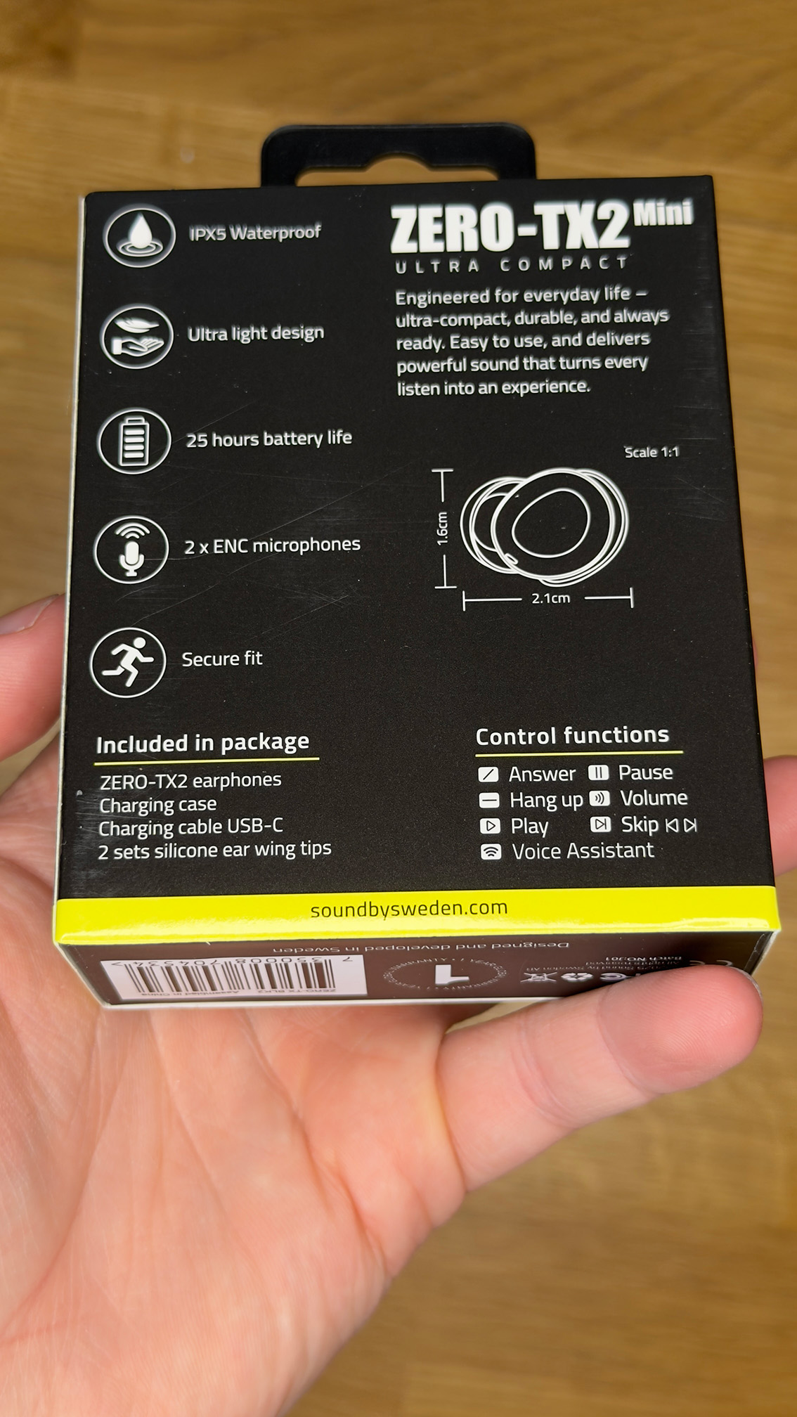 Oöppnad förpackning baksida