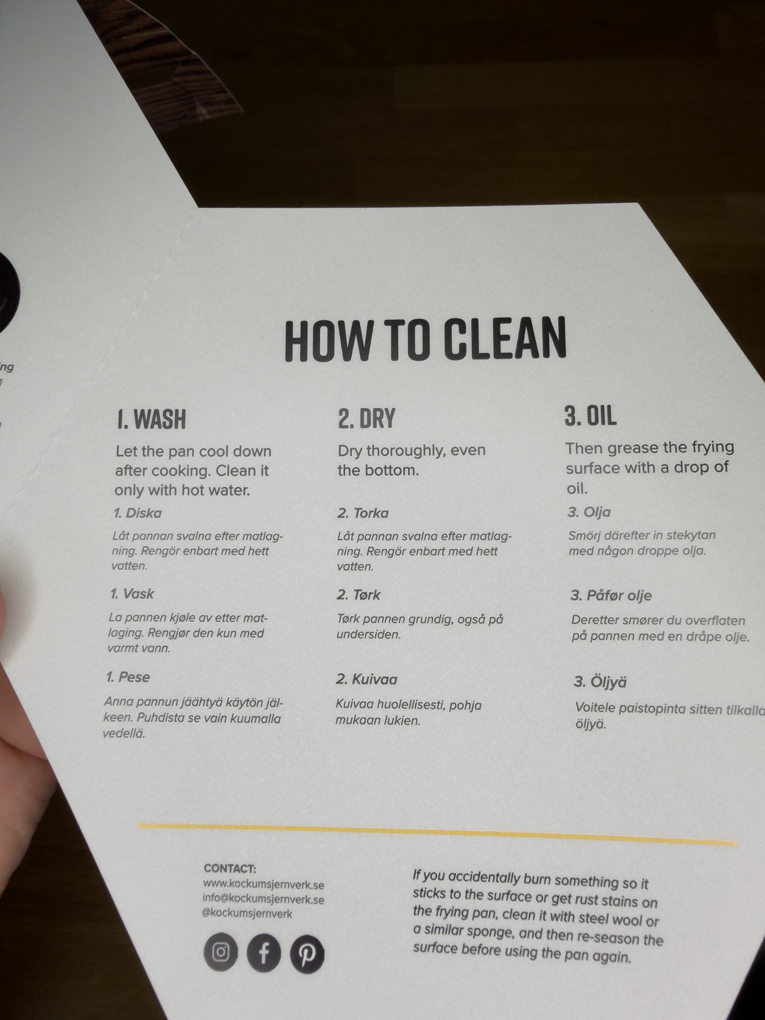 Papper how to clean stekpannan