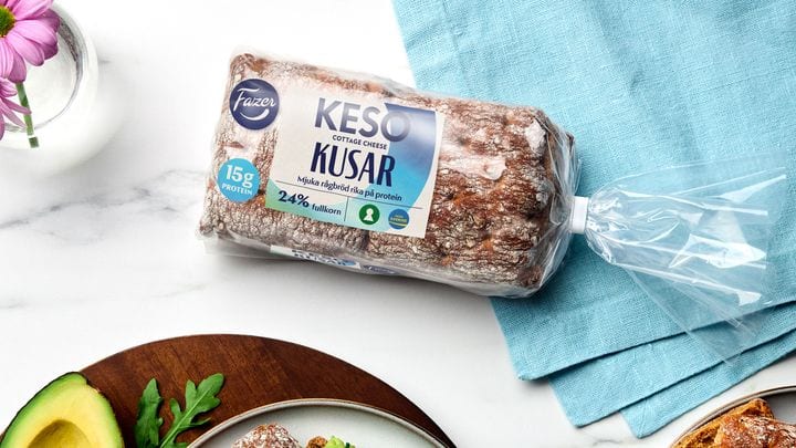 Fazer och Keso lanserar proteinrikt fullkornsbröd – ny Kusar-limpa i butik från vecka 39