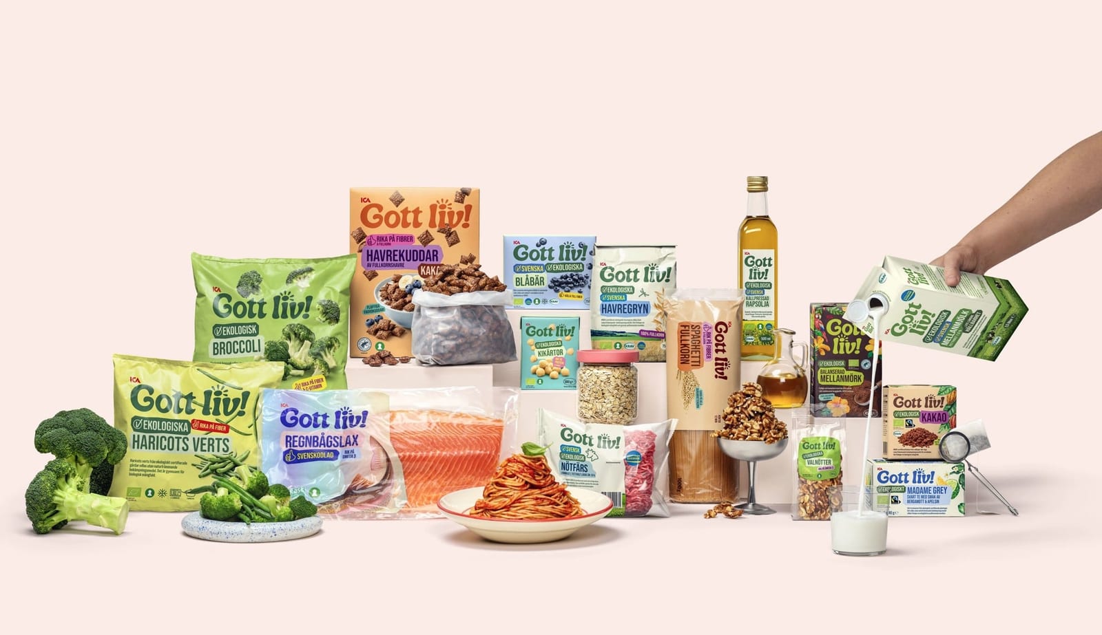 ICA lanserar nya varumärket Gott liv – runt 250 hälso- och hållbarhetsmärkta varor, I love eco fasas ut