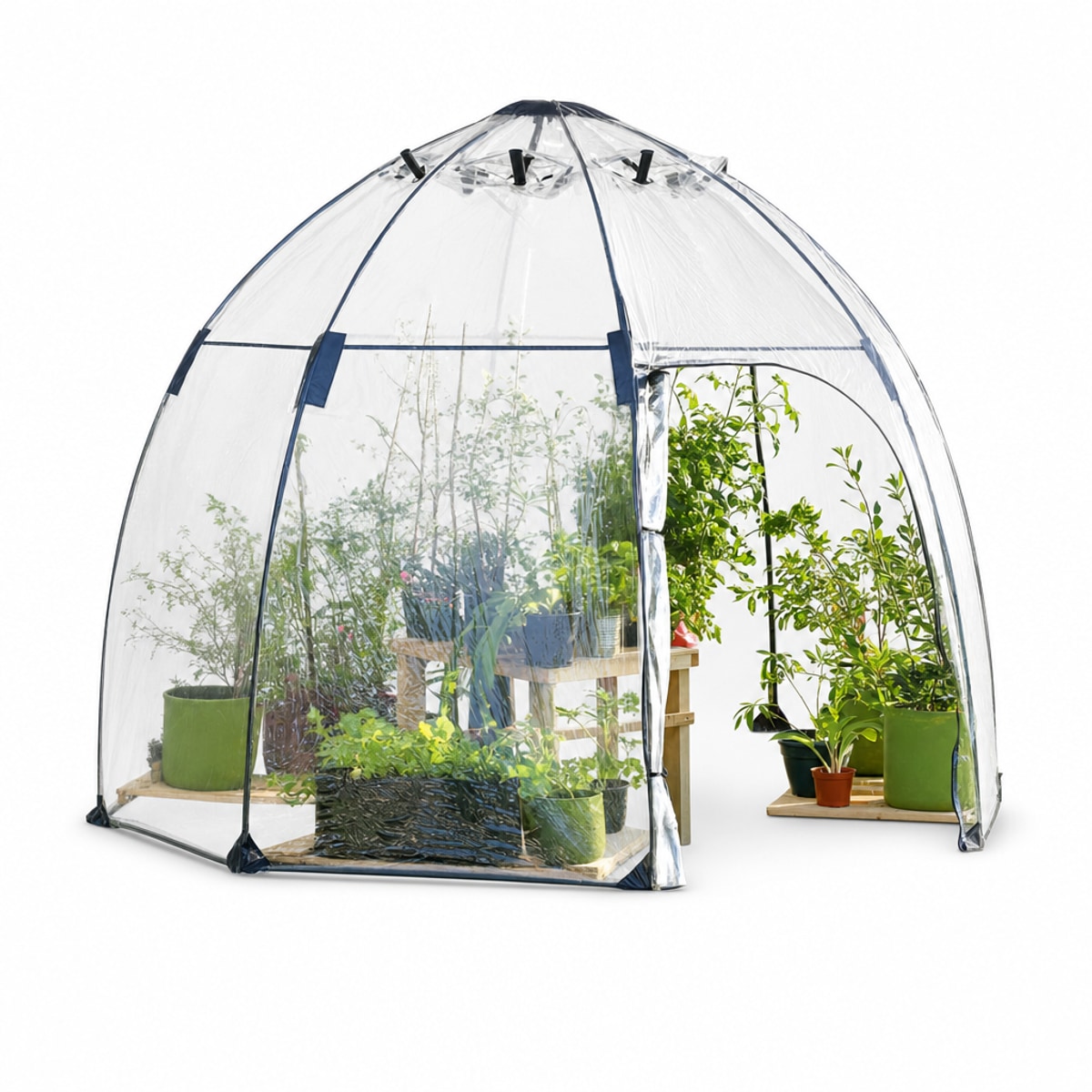 Sunbubble Standard uppfällbart kupolväxthus i transparent PVC